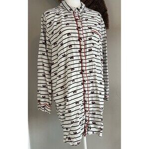 Disney Minnie Mouse XL Button Sleepshirt Gown Nightgown